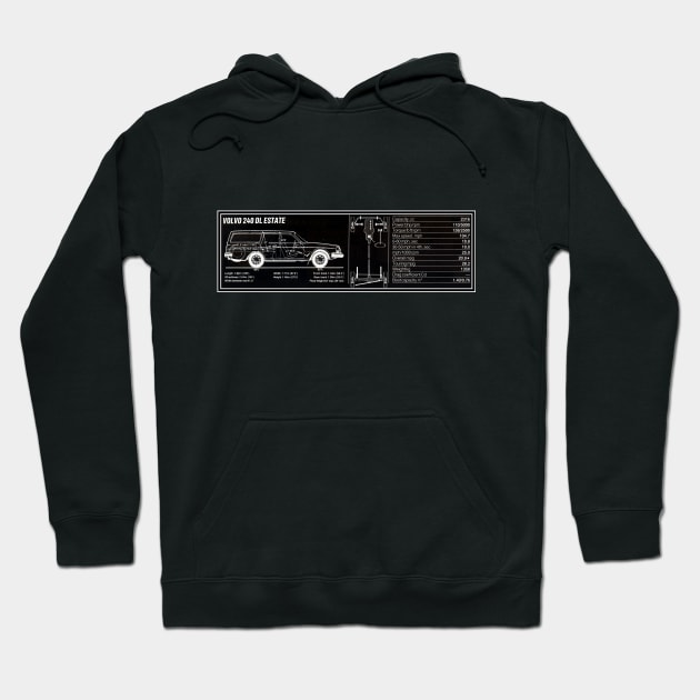 Volvo 240 Estate Hoodie by SuperSportArt